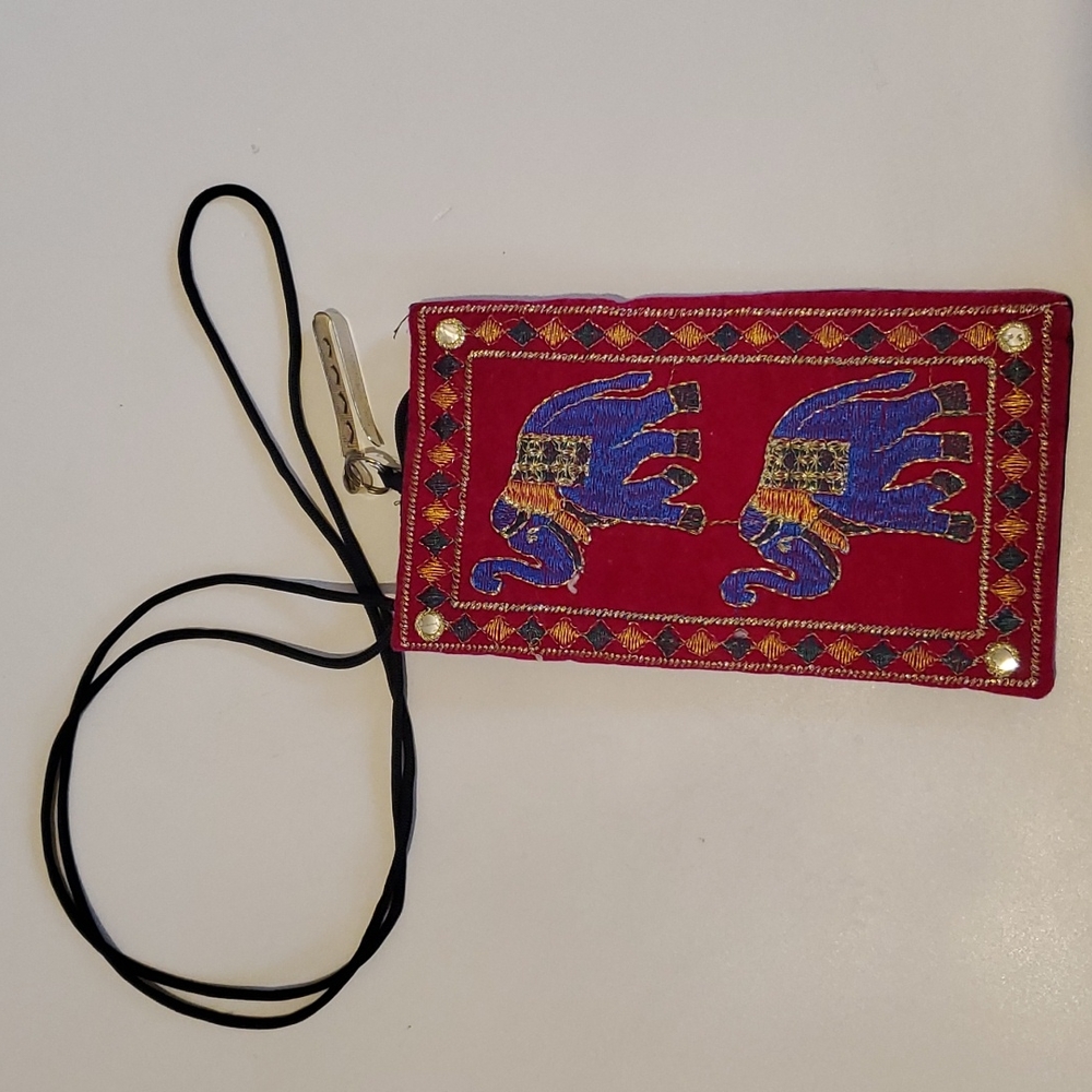 Embroidered Cell Phone Bag